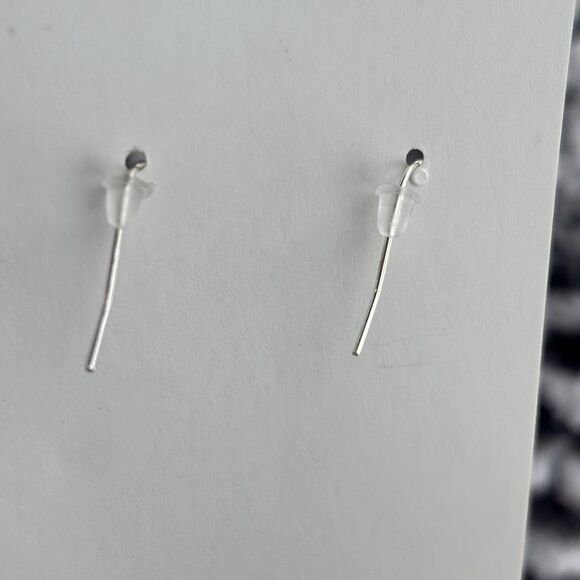 Handmade Blue Acrylic Pour Marble Teardrop Dangle Earrings Hypoallergenic Gift - Picture 4 of 4